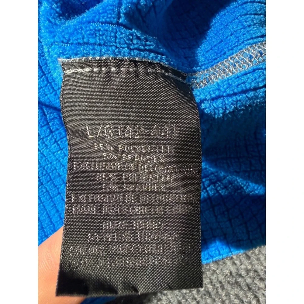 Starter Dri-Star Mens Large Blue Waffle Knit Quarter Zip Pullover Athletic Top